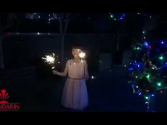 170mm Low Smoke Sparklers 7 Inch Bamboo Stick vàng Sparklers pháo hoa