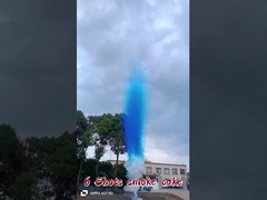 6 Shots Blue Purple Green Color Khói mỏ Inner Tube miễn phí Pyrotechnics Ban ngày Cake Báo hoa lửa