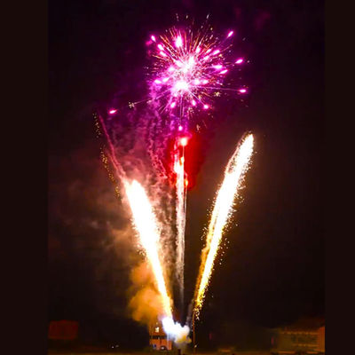 Lễ hội tùy chỉnh Lễ kỷ niệm Bức pháo hoa 218 Shots Bữa tiệc cưới 1.4G Cake Pyrotechnics 2025 Fan Shape