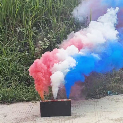 Khói màu Trung Quốc Báo hoa lửa ban ngày Sắp bùng cháy khói ba màu Bom màu cho chụp ảnh cuộc họp thể thao
