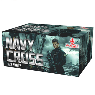 Pháo hoa bánh NAVY CROSS CE Market 122 phát từ Nhà máy Liuyang FAFBWL CE Approved Pháo hoa bánh Chào mừng ngoài trời