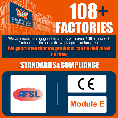 Liuyang Mandarin Fireworks Factory Fire Works Pyrotechnics Customized Professional Display Fireworks Cake 1.3g