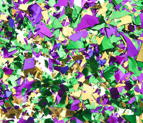 Hình chữ nhật đầy màu sắc bữa tiệc Confetti Pháo kim loại cho lễ kỷ niệm