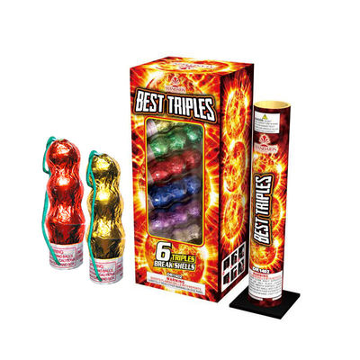 Liuyang Canister Pháo binh Pháo hoa / Triple Break Canister Shells Pháo hoa cho lễ hội