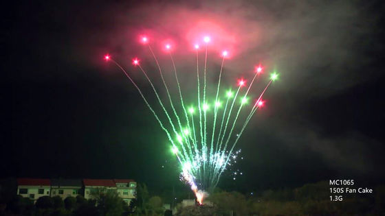 OEM 150 Shots 1,3g Bánh pháo hoa chuyên nghiệp Un0335 Pyrotechnics